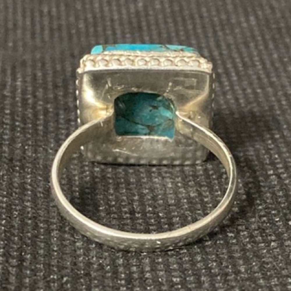 Source Unknown Turquoise And Silver Ring - image 6